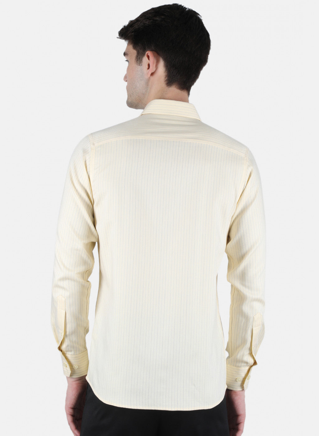 Men Yellow Stripe Shirt