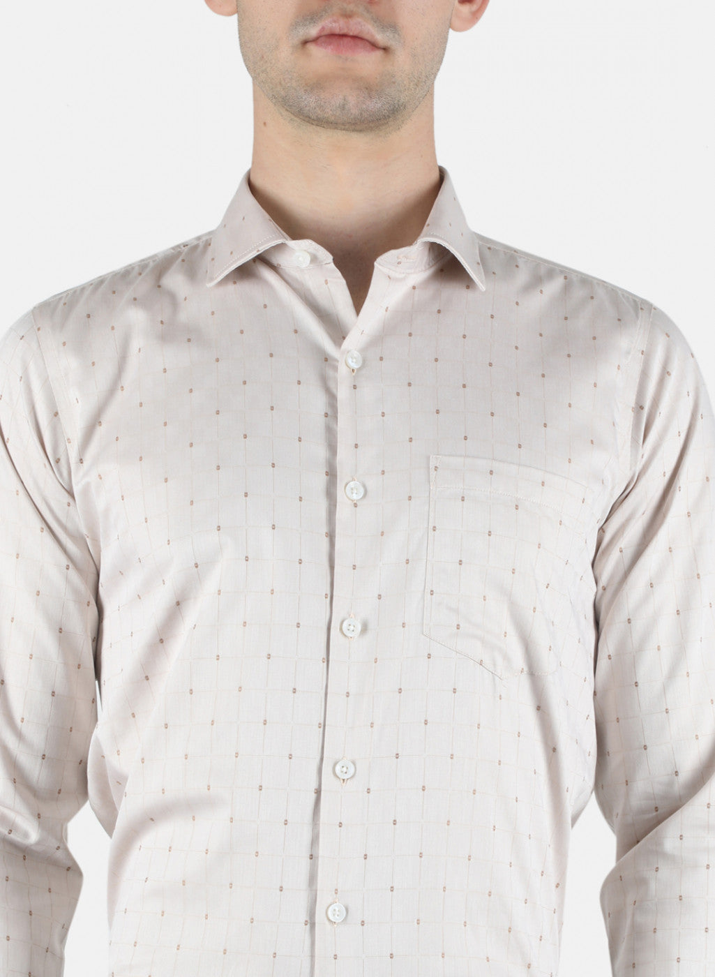 Men Beige Printed Shirt