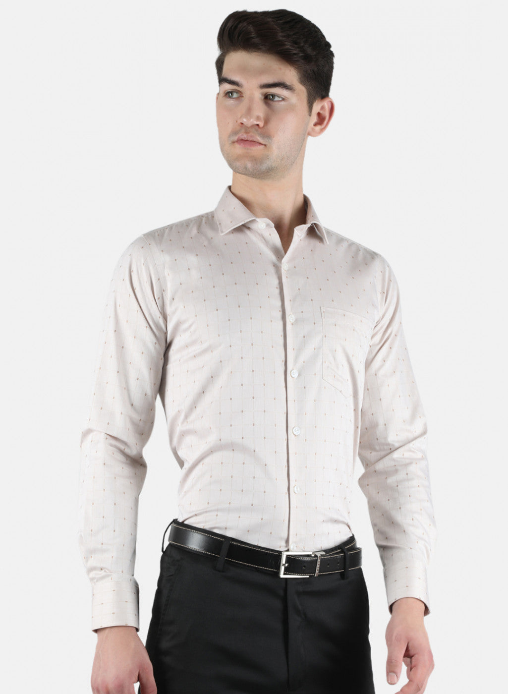 Men Beige Printed Shirt