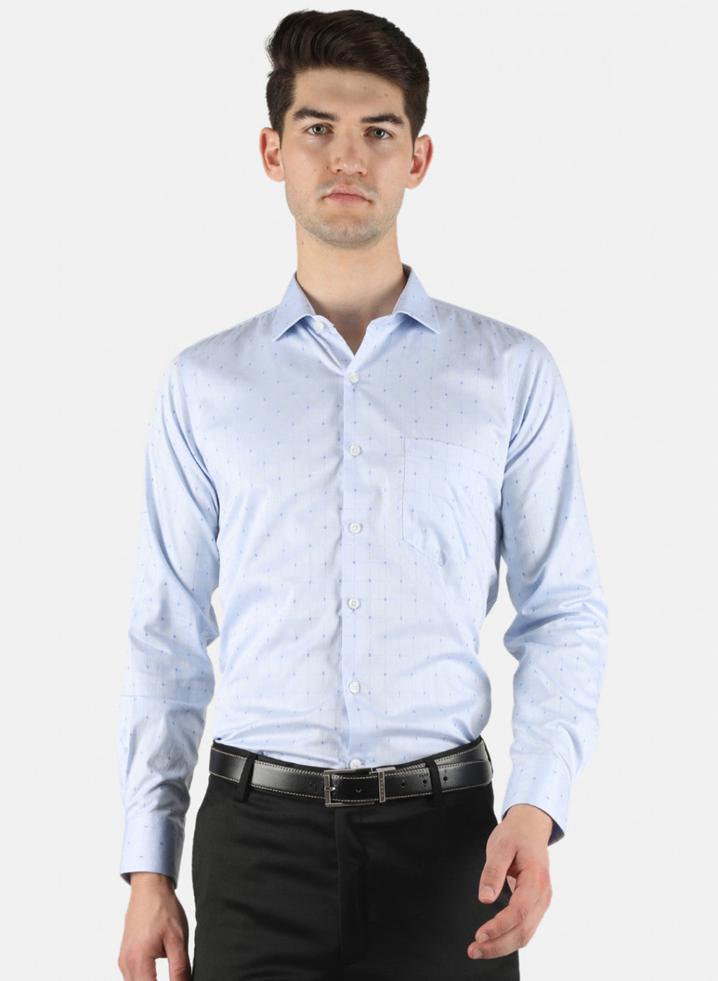 Men Blue Printed Shirt