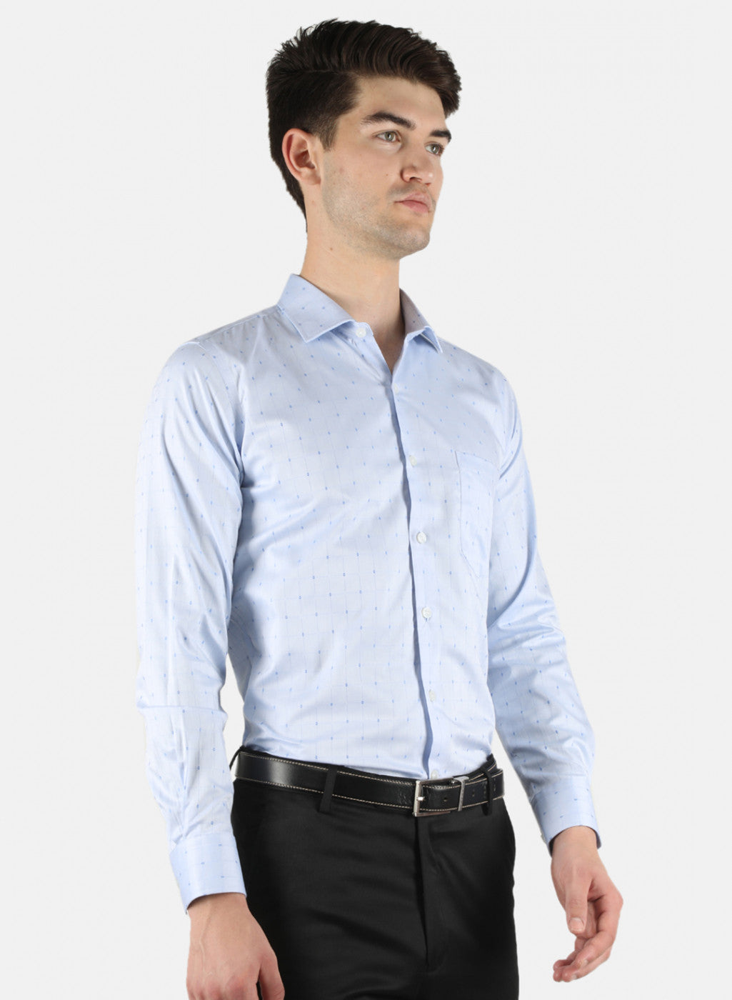 Men Blue Printed Shirt