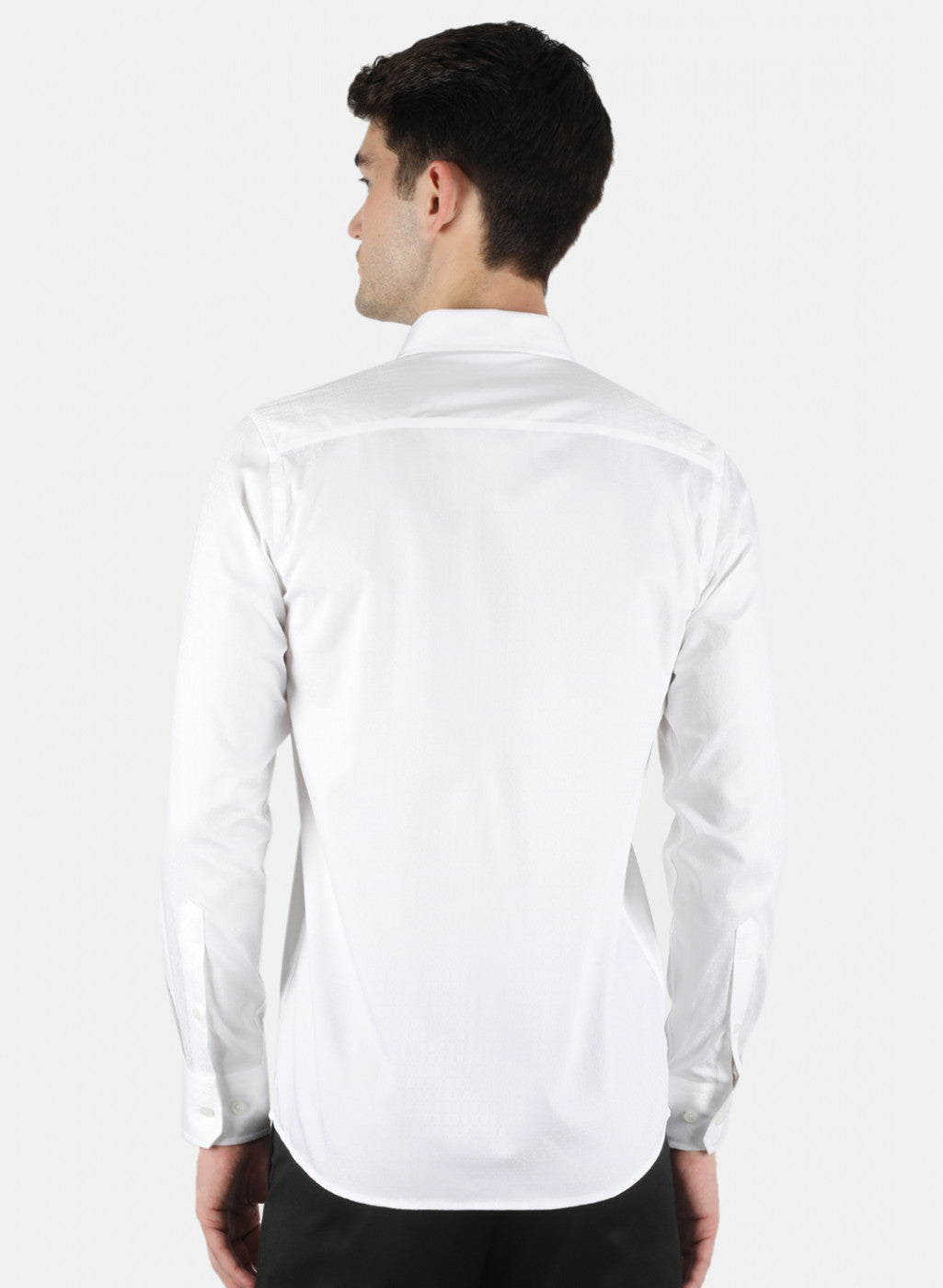 Men White Printed Shirt