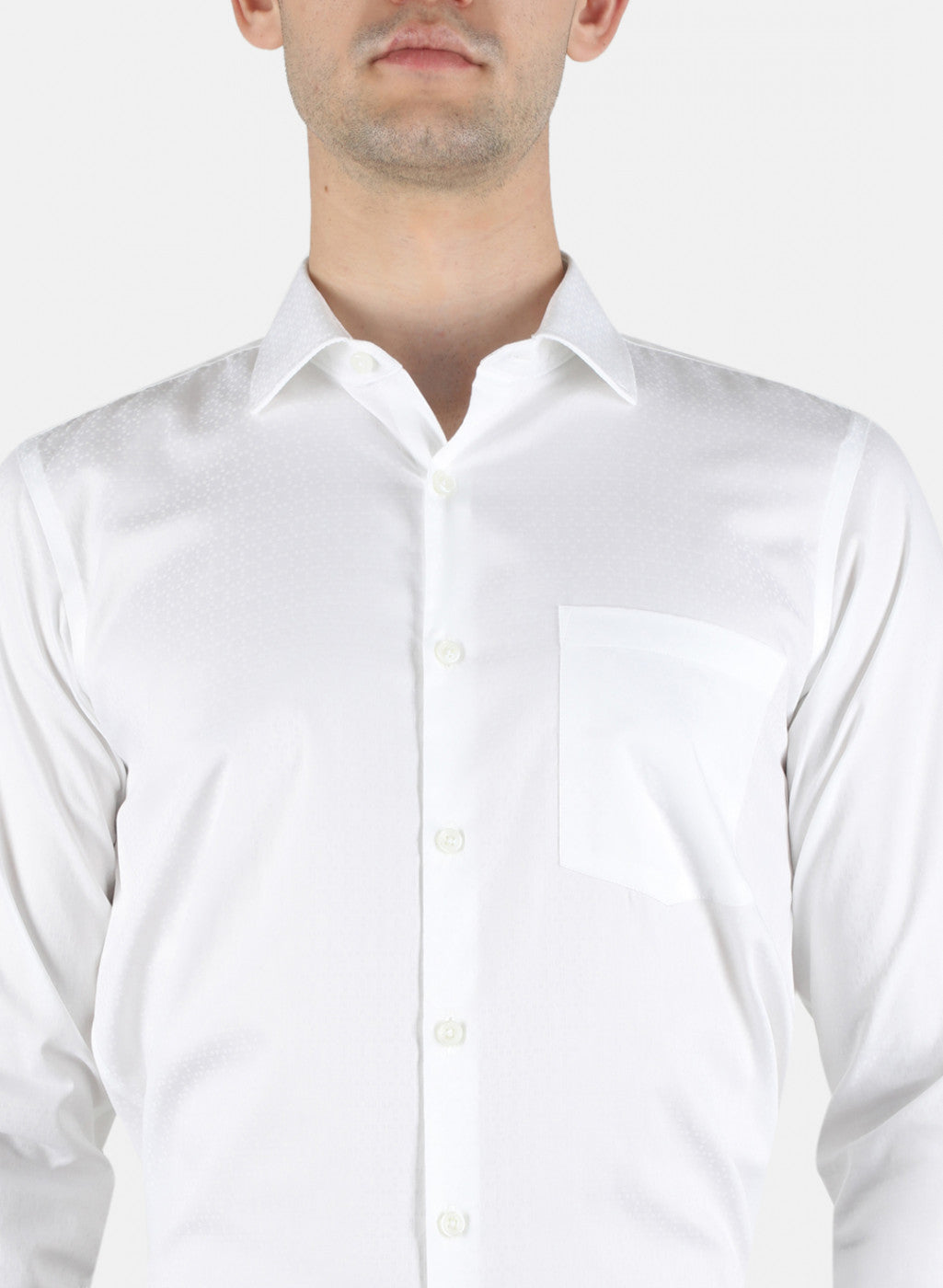 Men White Printed Shirt