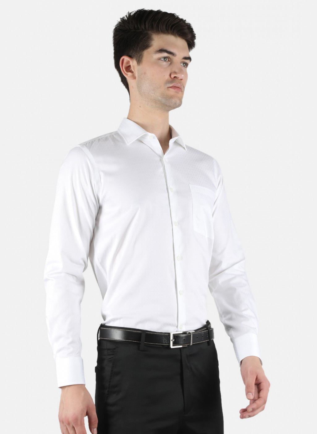 Men White Printed Shirt