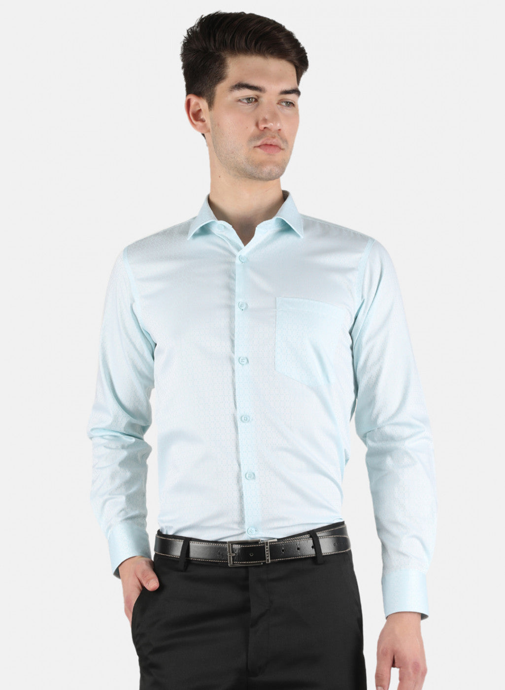 Men Blue Printed Shirt