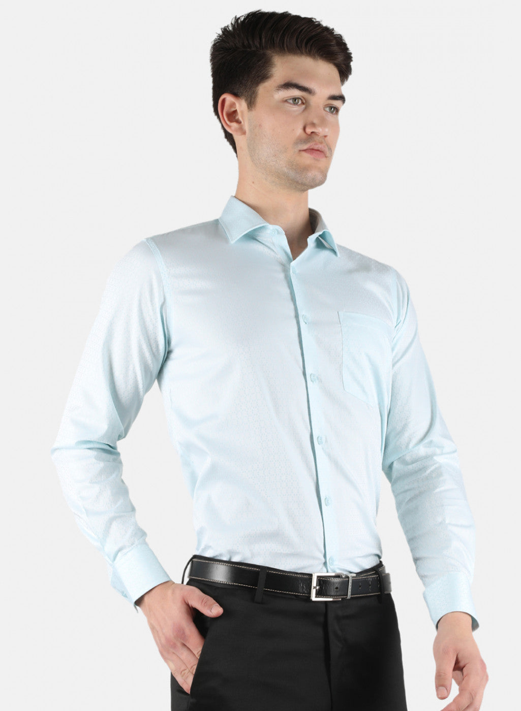 Men Blue Printed Shirt