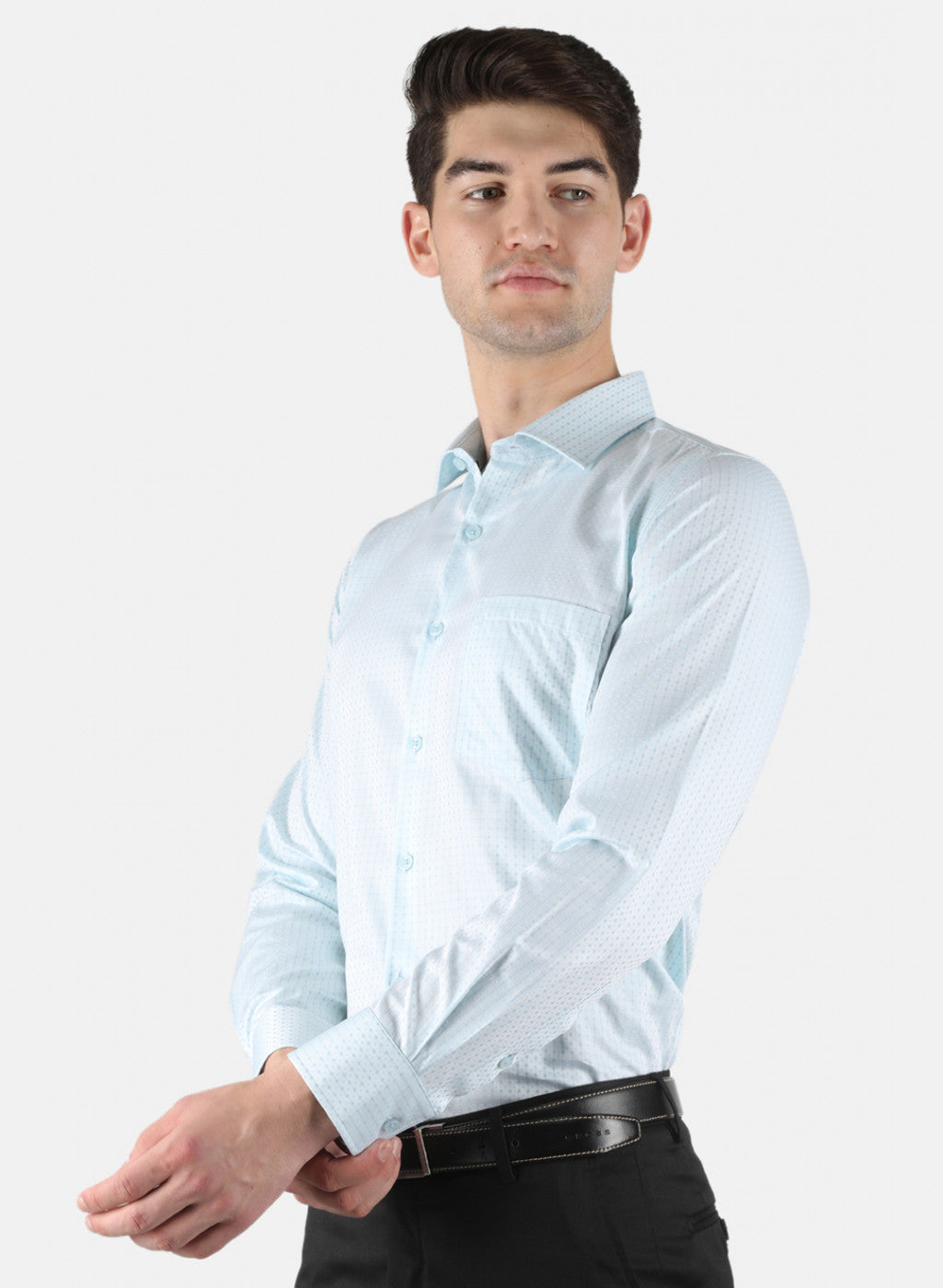 Men Blue Printed Shirt