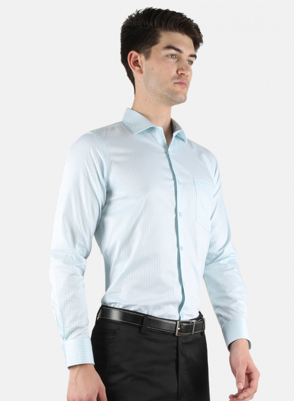 Men Blue Printed Shirt