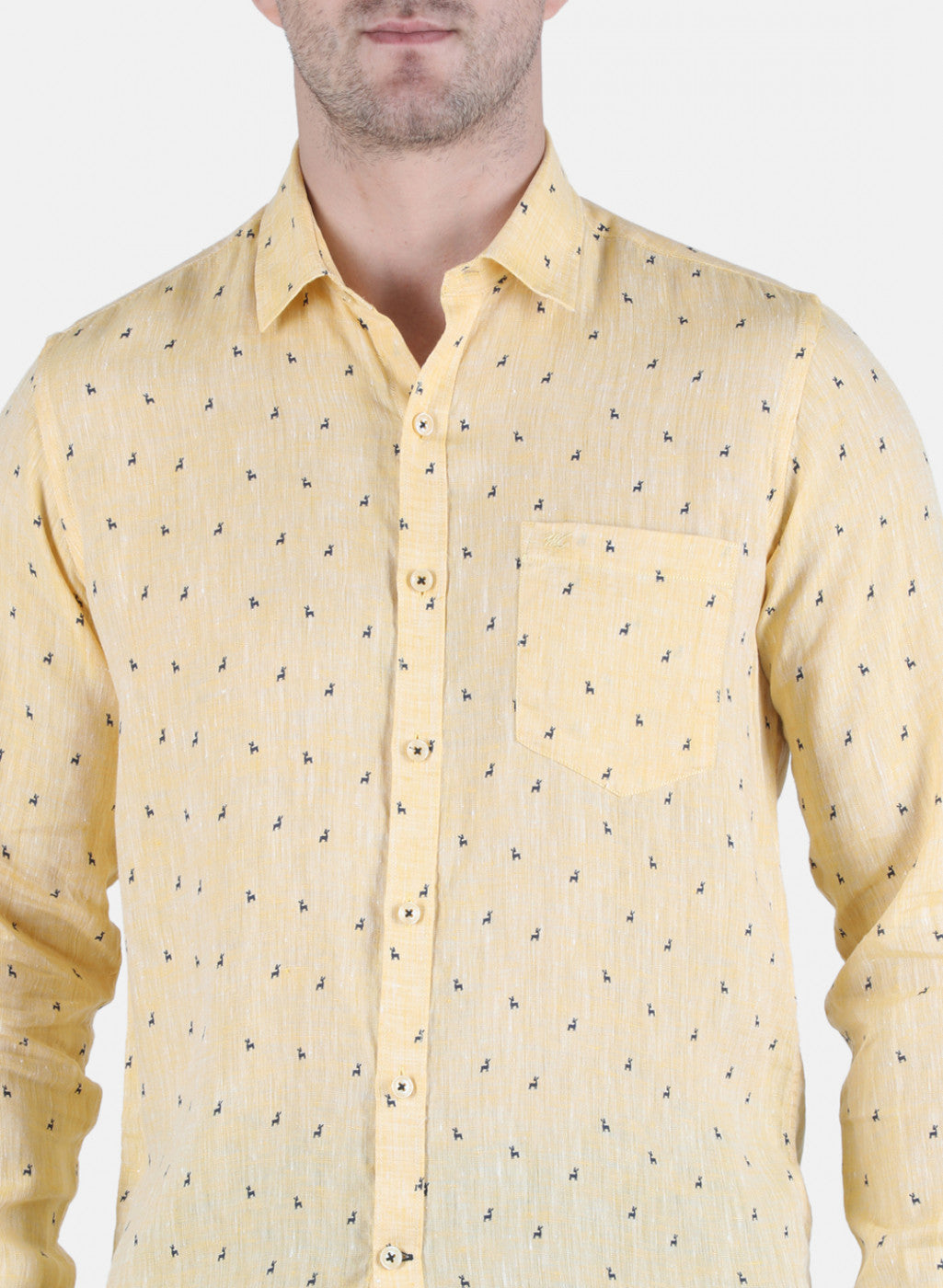 Men Yellow Printed Shirt