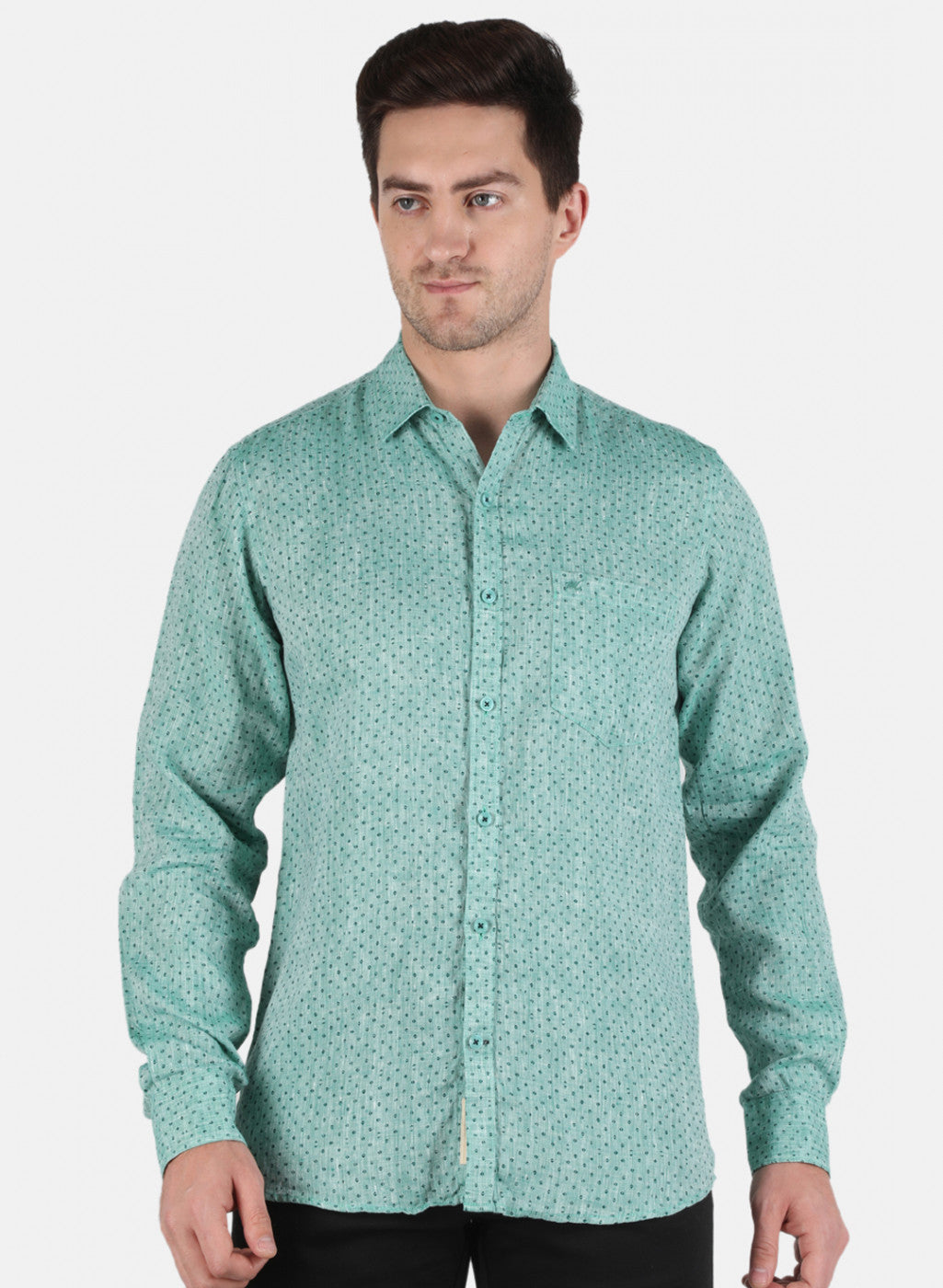 Men Green Printed Shirt