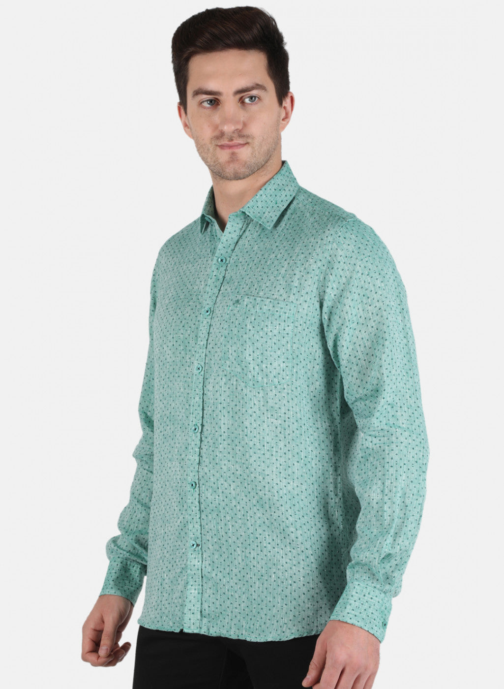 Men Green Printed Shirt