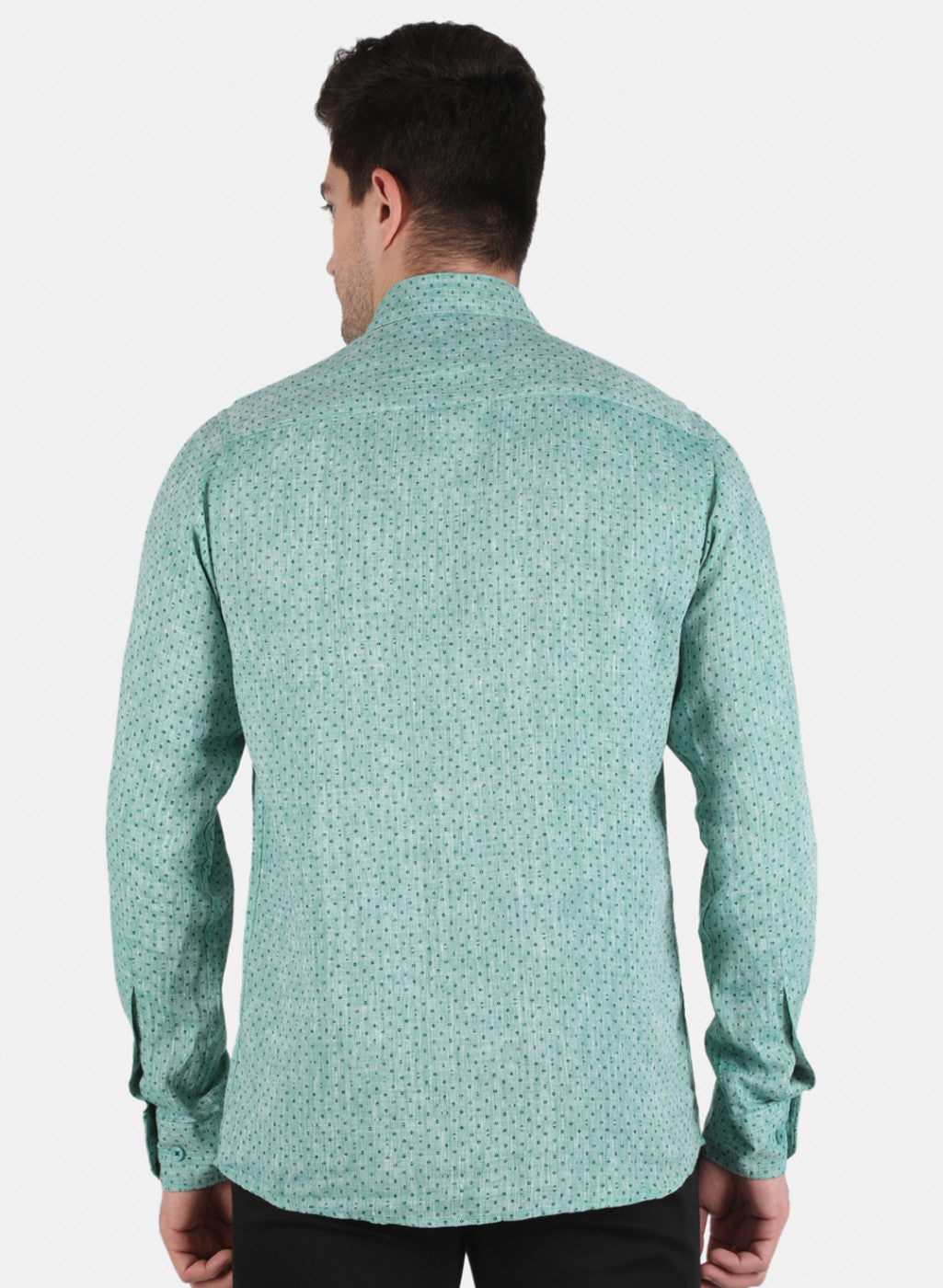 Men Green Printed Shirt