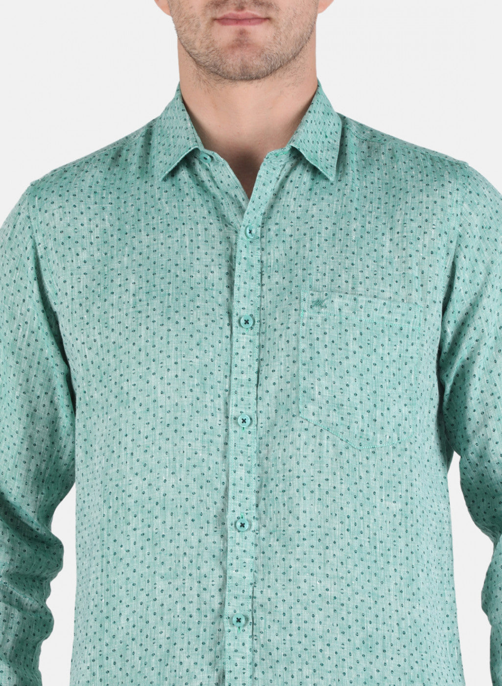 Men Green Printed Shirt