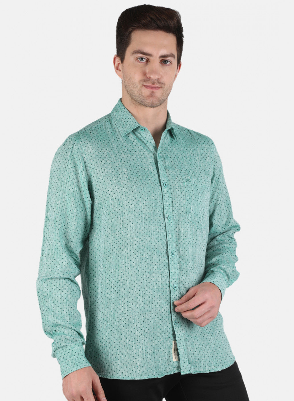 Men Green Printed Shirt