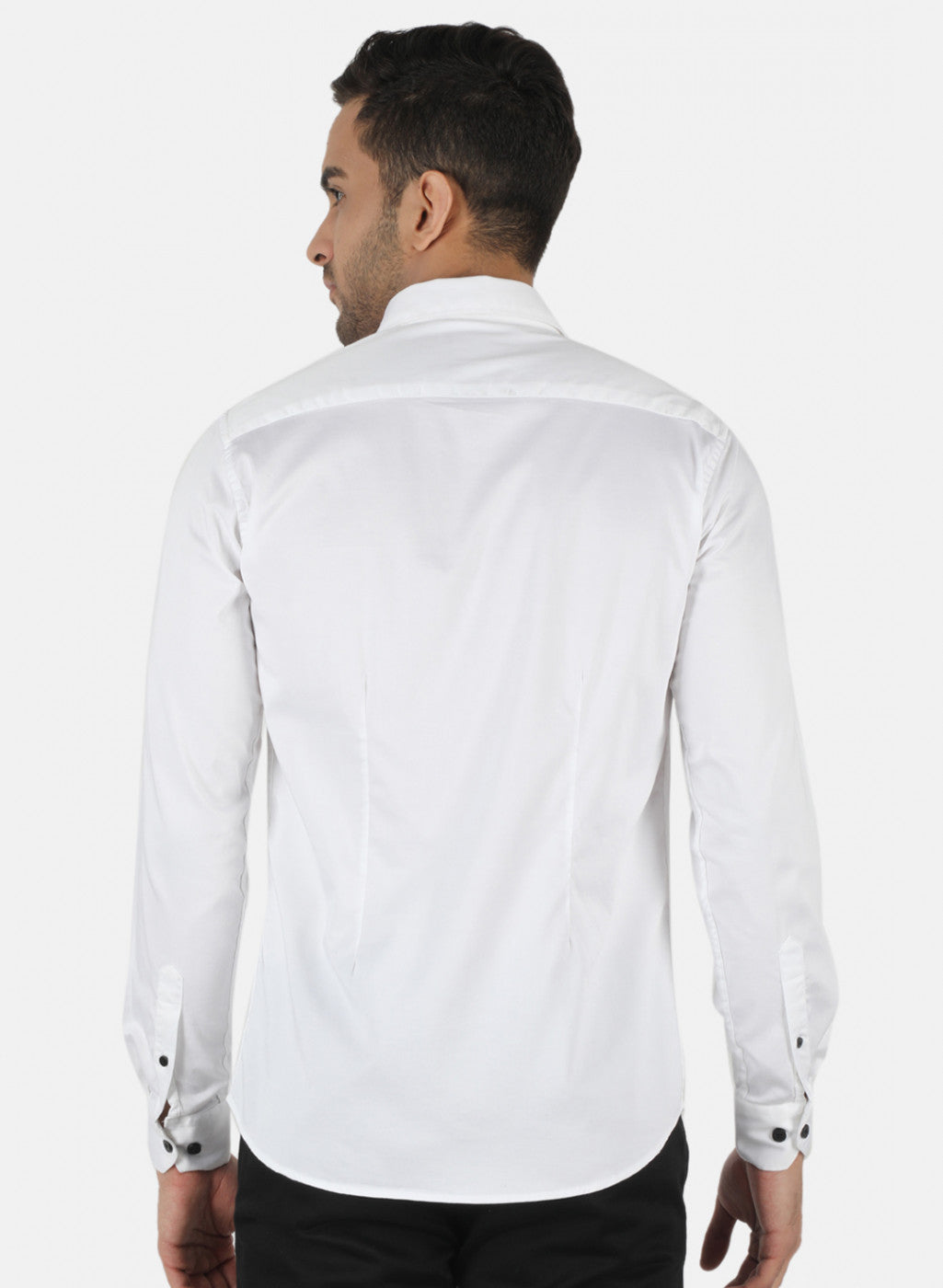 Men White Solid Shirt