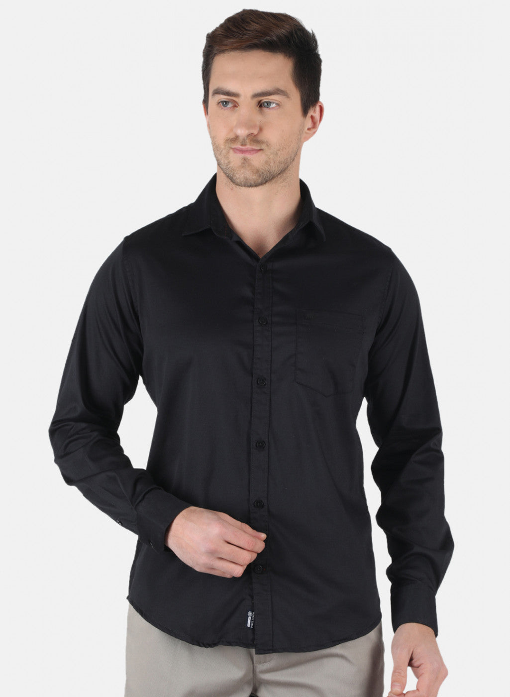 Men Black Solid Shirt