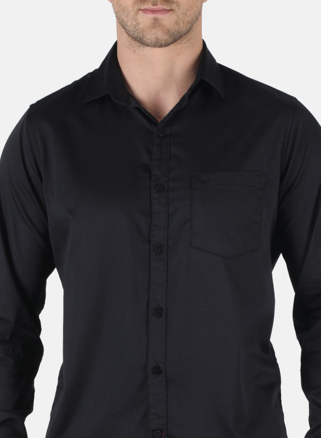 Men Black Solid Shirt