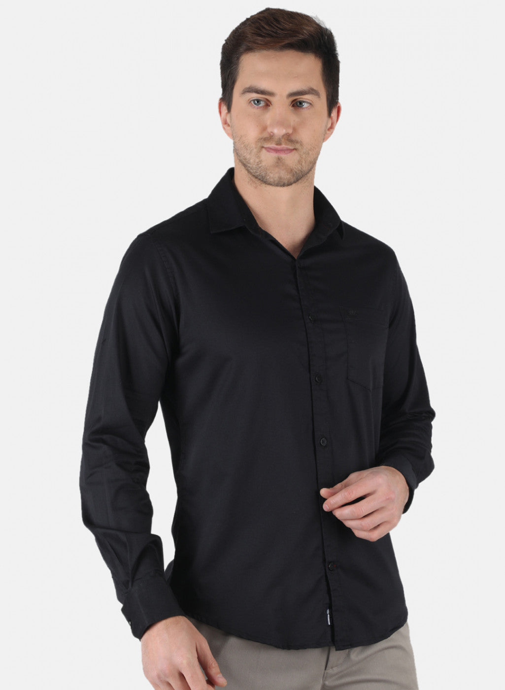 Men Black Solid Shirt