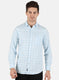 Men Blue Check Shirt