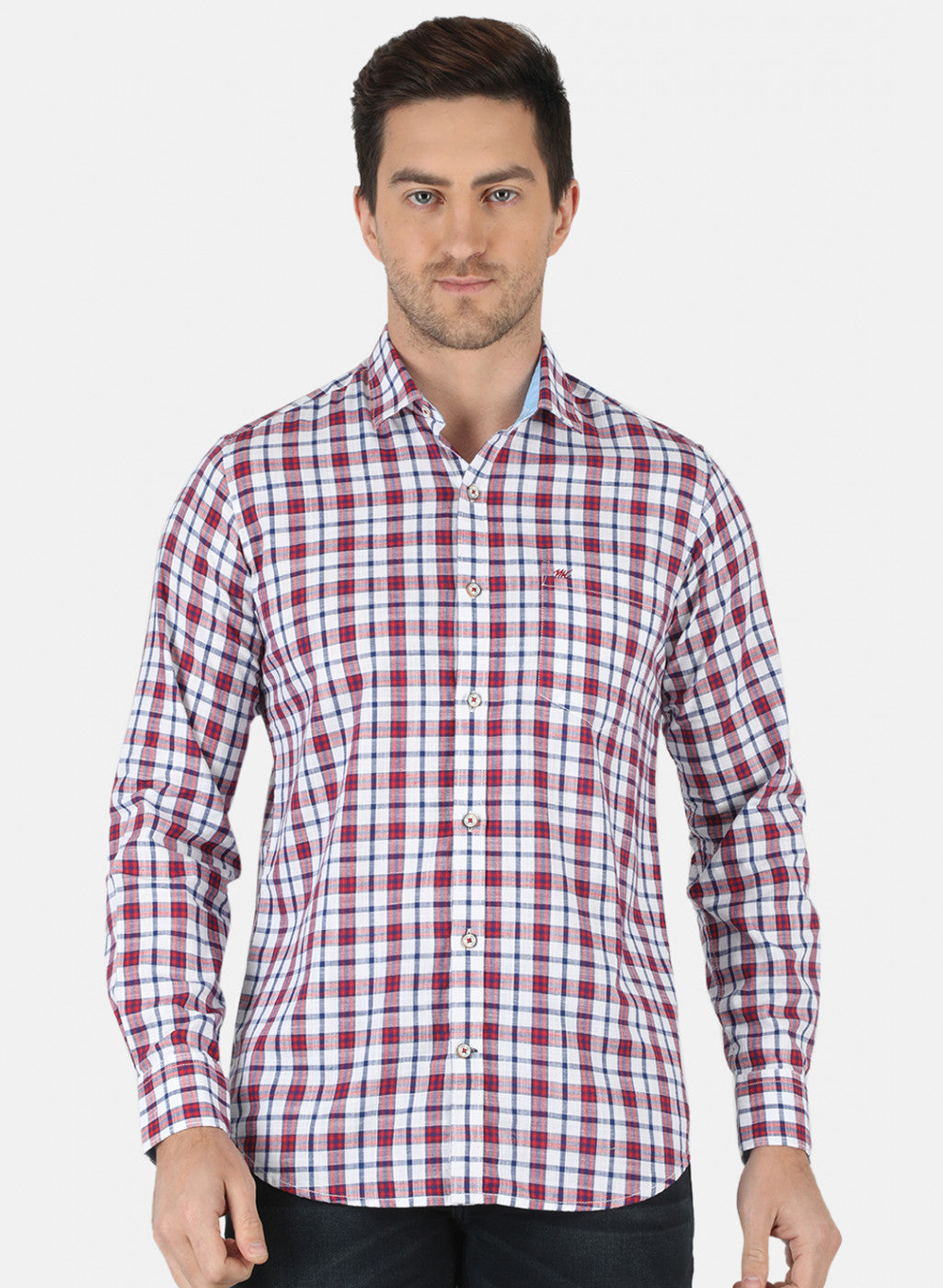 Men Red Check Shirt