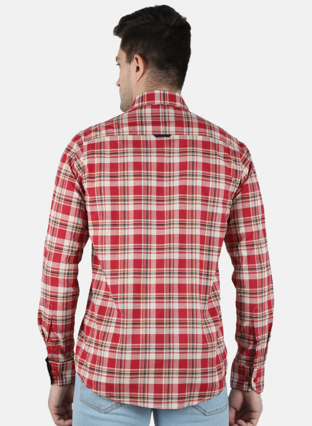 Men Pink Check Shirt