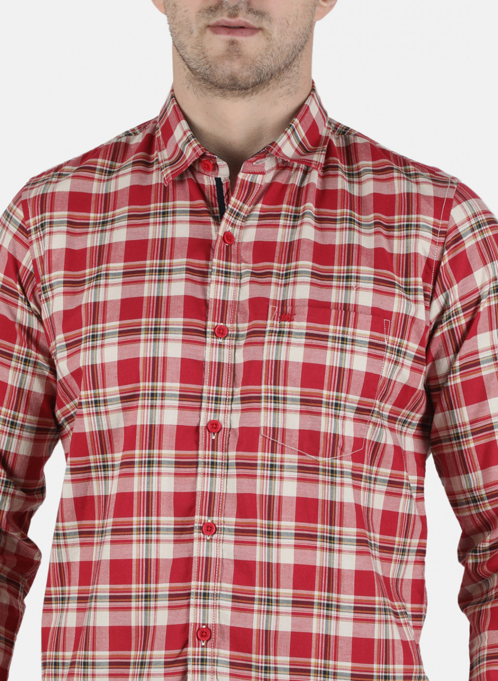 Men Pink Check Shirt