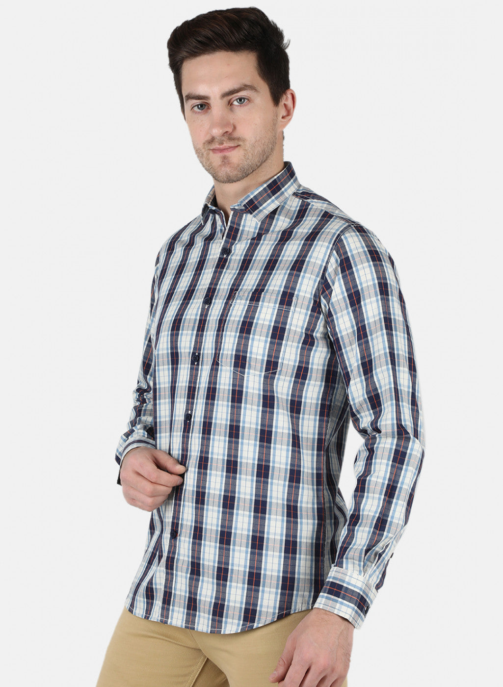 Men Multicolor Check Shirt