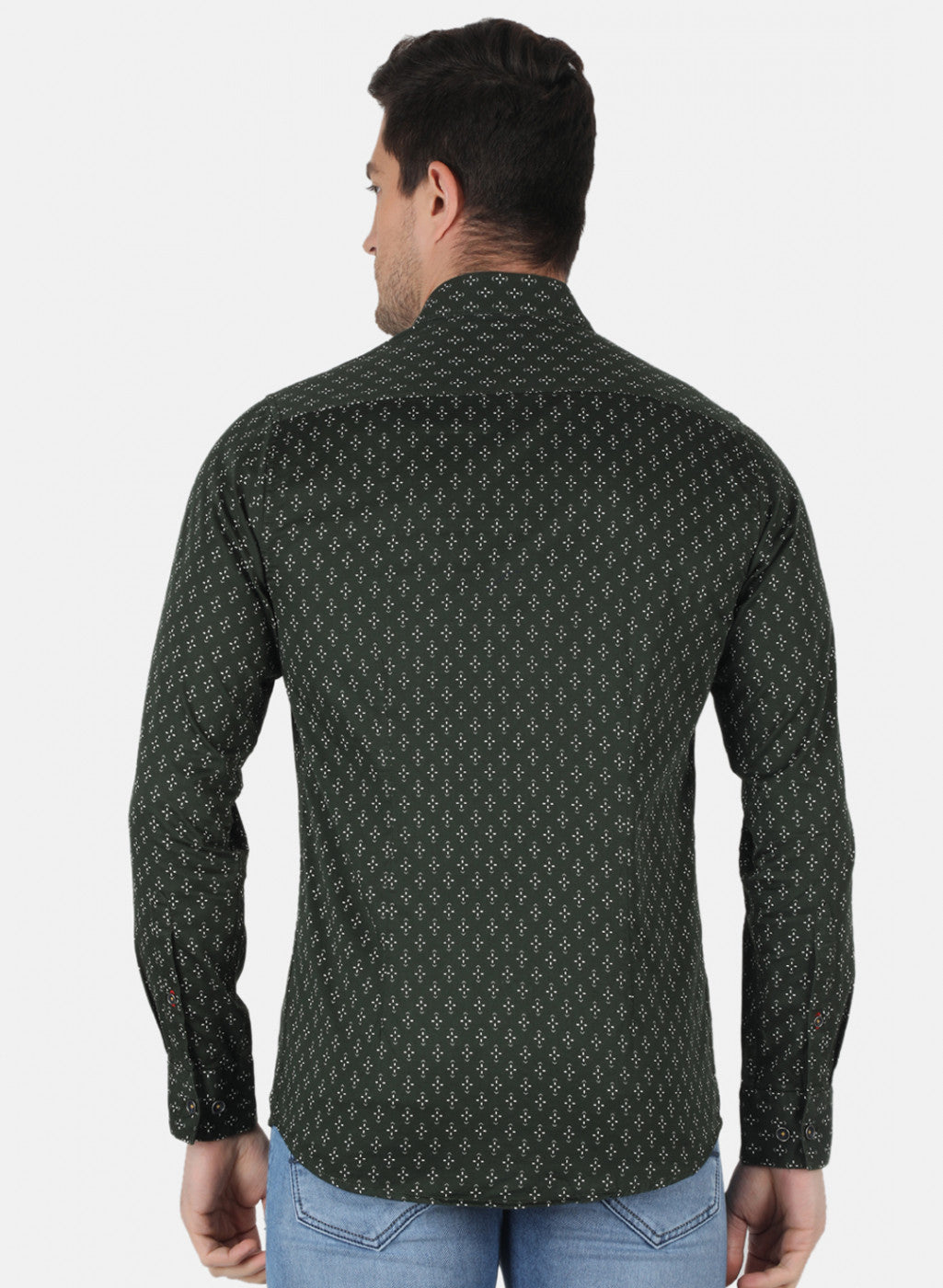 Men Olive Printed Shirt