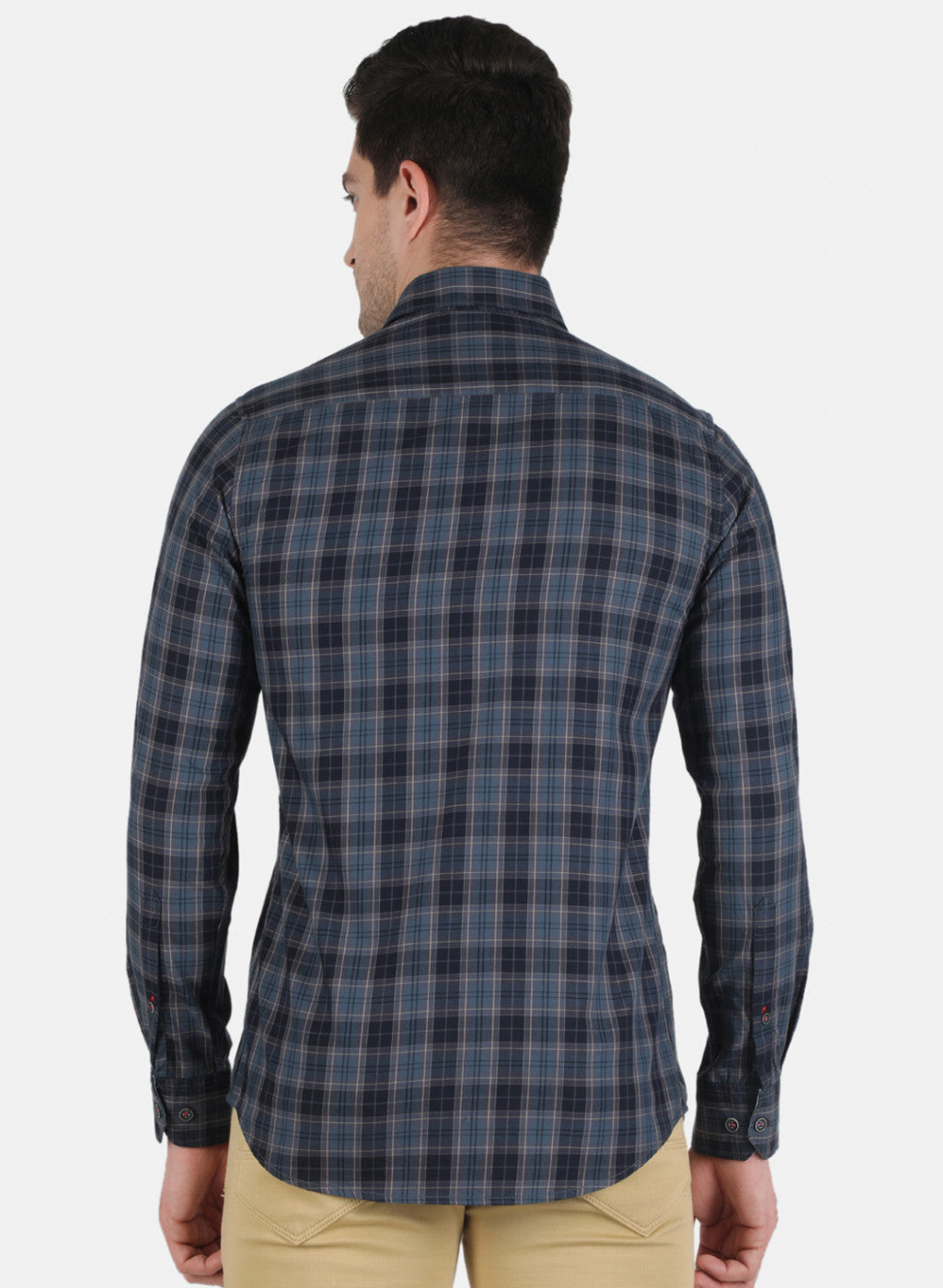 Men Grey Check Shirt