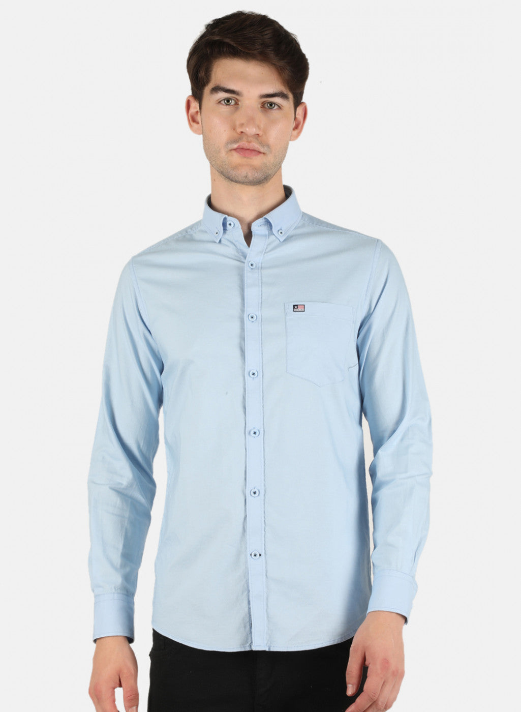 Men Blue Solid Shirt