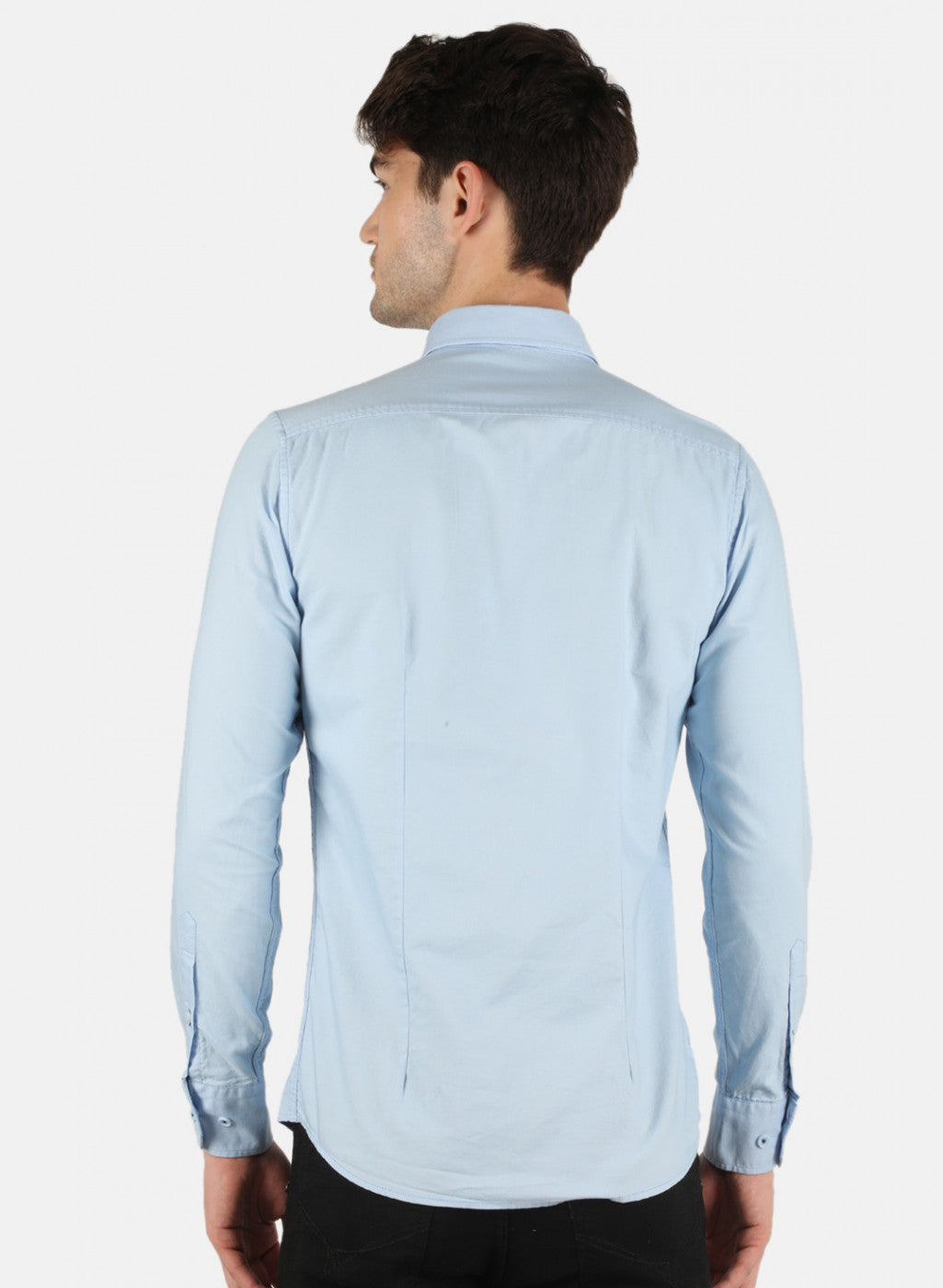 Men Blue Solid Shirt