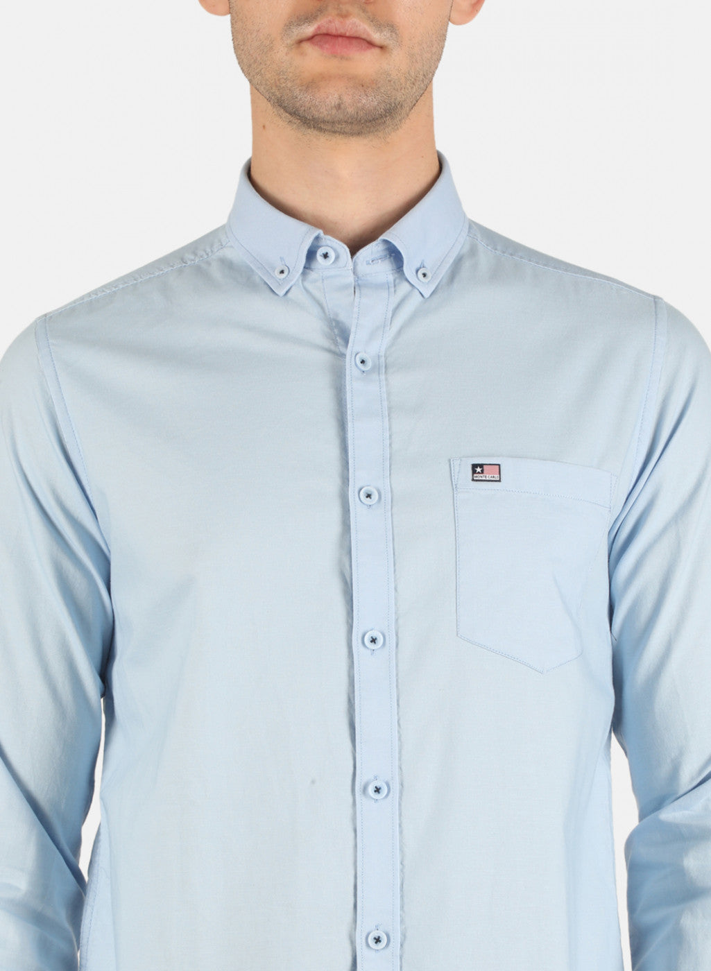 Men Blue Solid Shirt