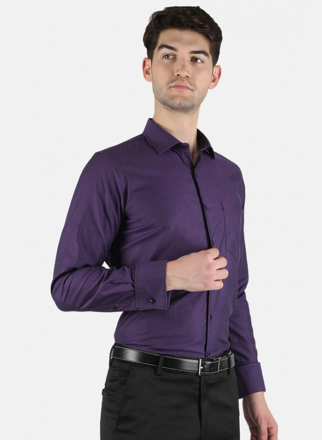 Men Purple Printed Shirt