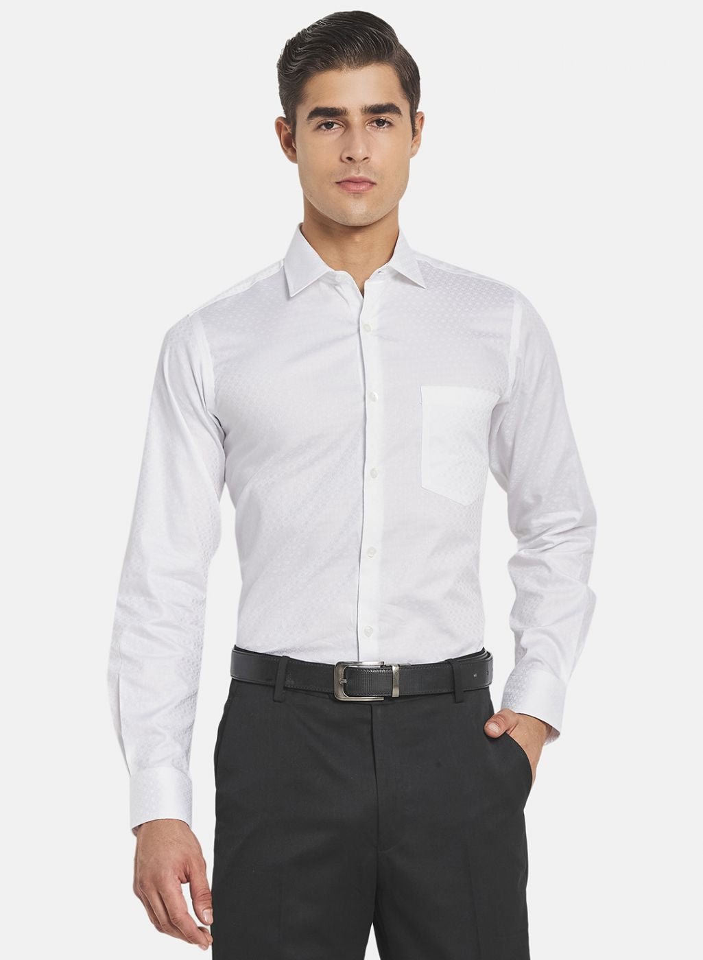 Men White Printed Shirt