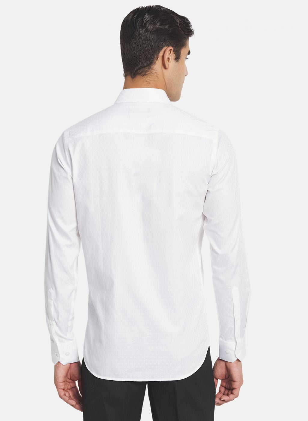 Men White Printed Shirt