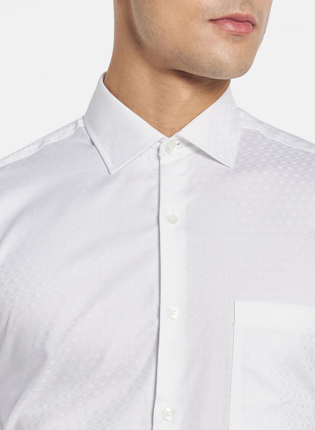 Men White Printed Shirt