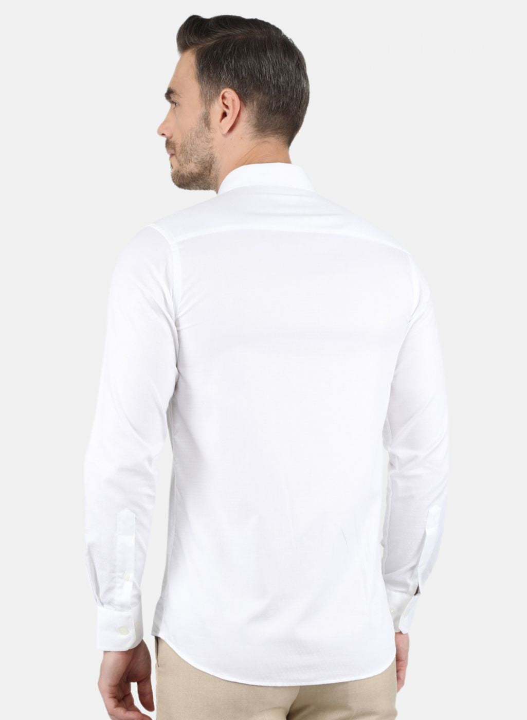 Men White Printed Shirt