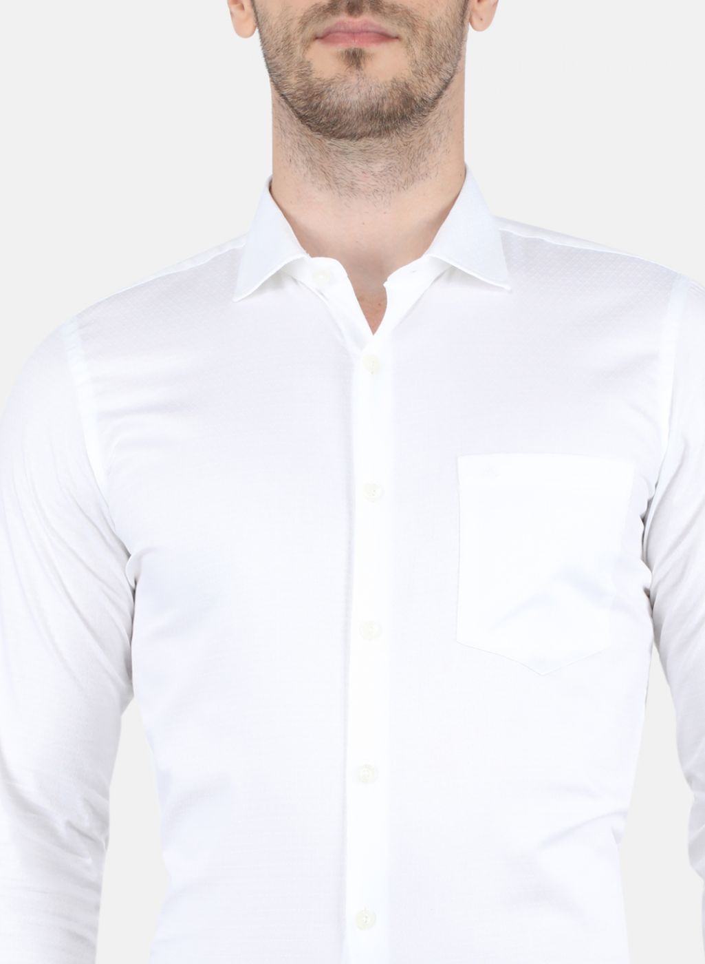 Men White Printed Shirt