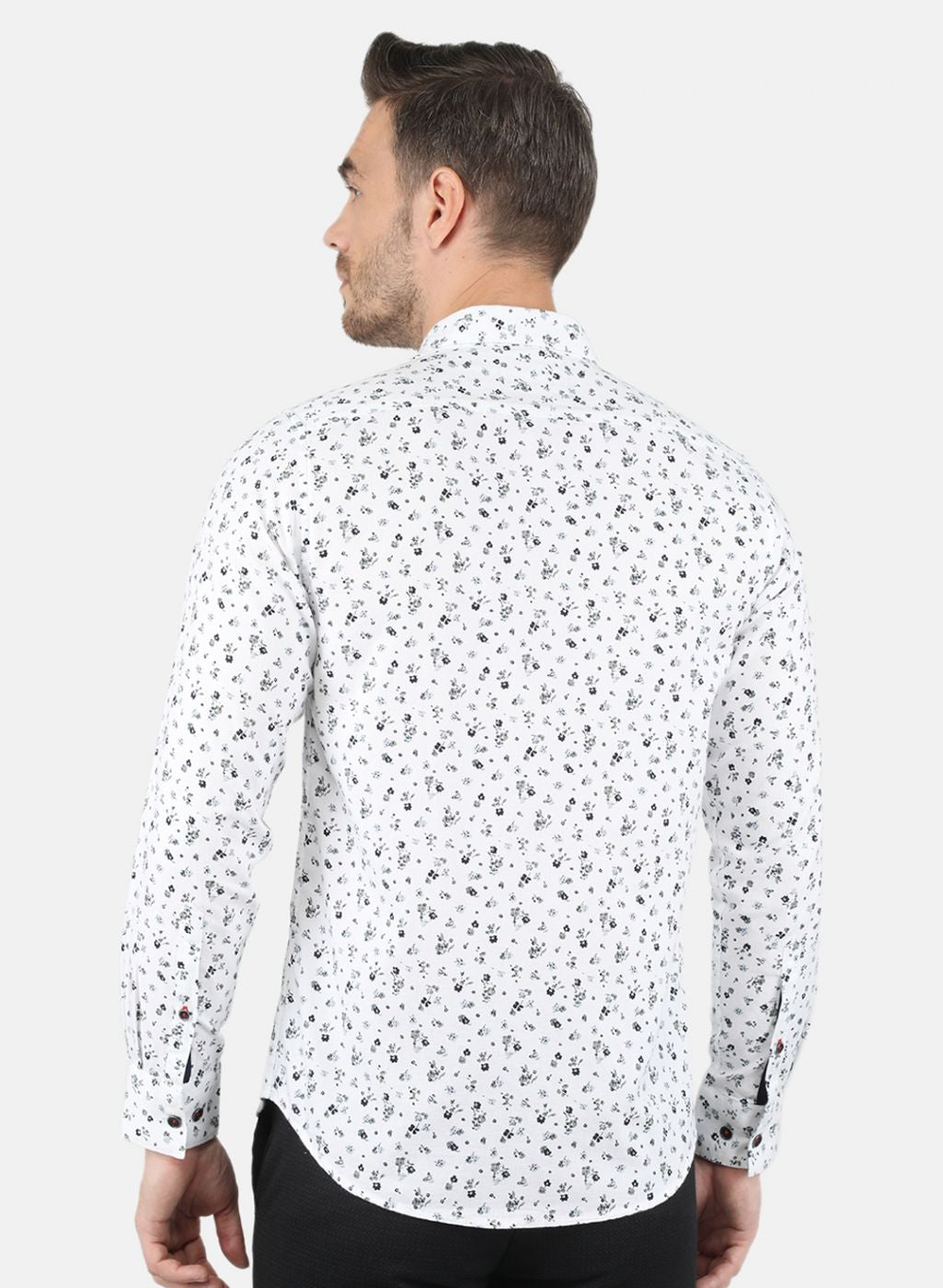 Men White Printed Shirt