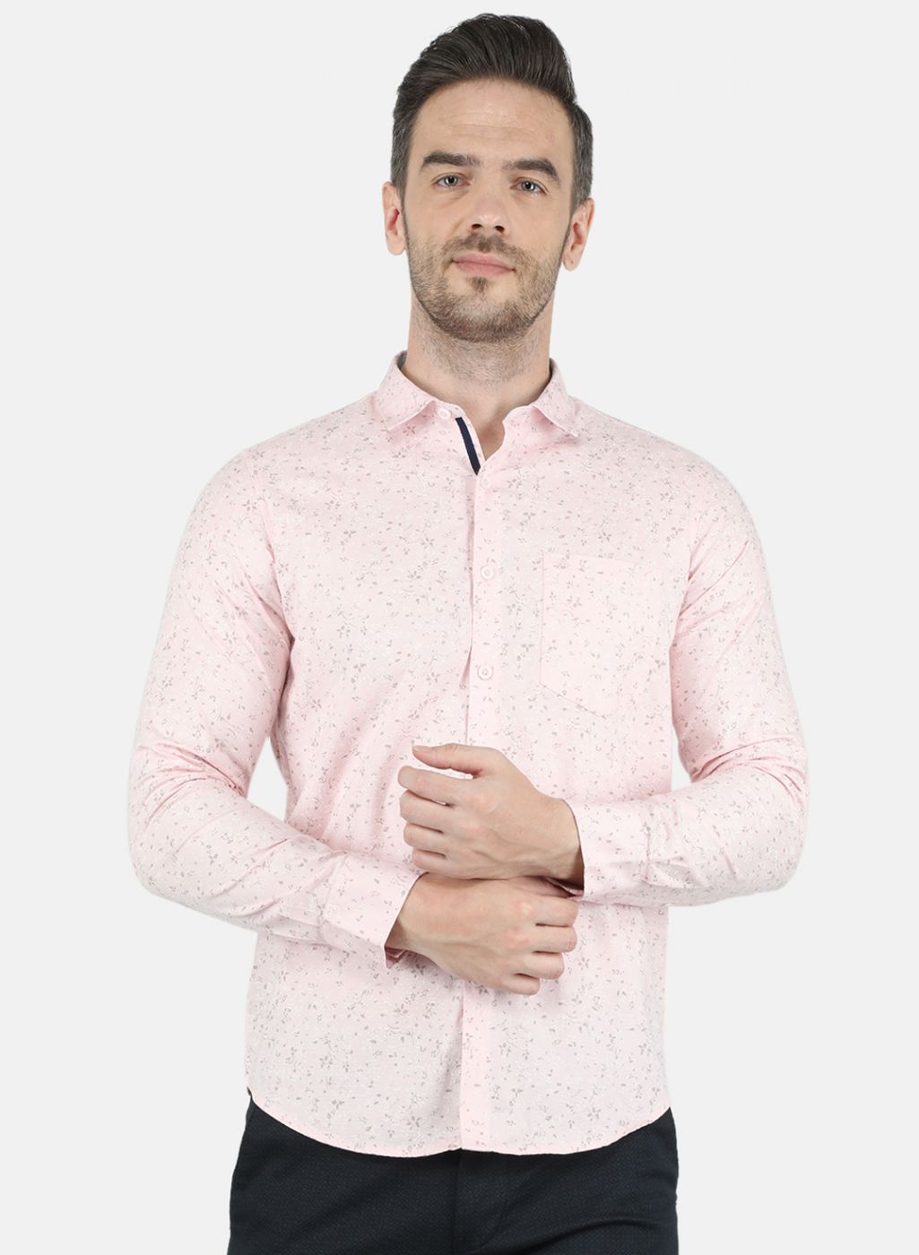 Men Pink Printed Shirt