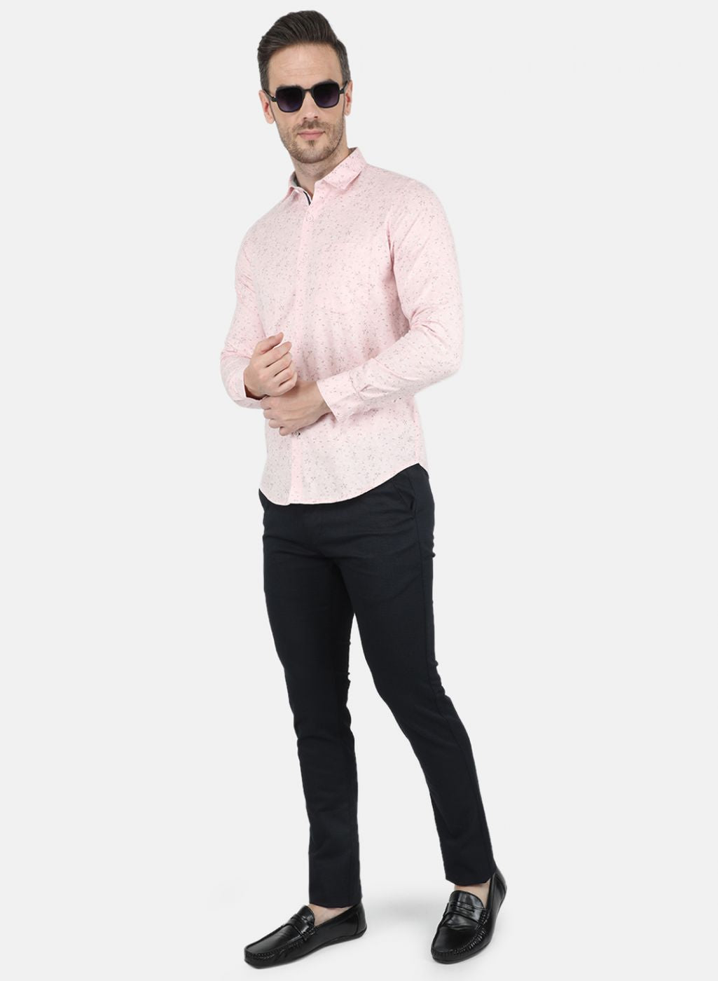 Men Pink Printed Shirt