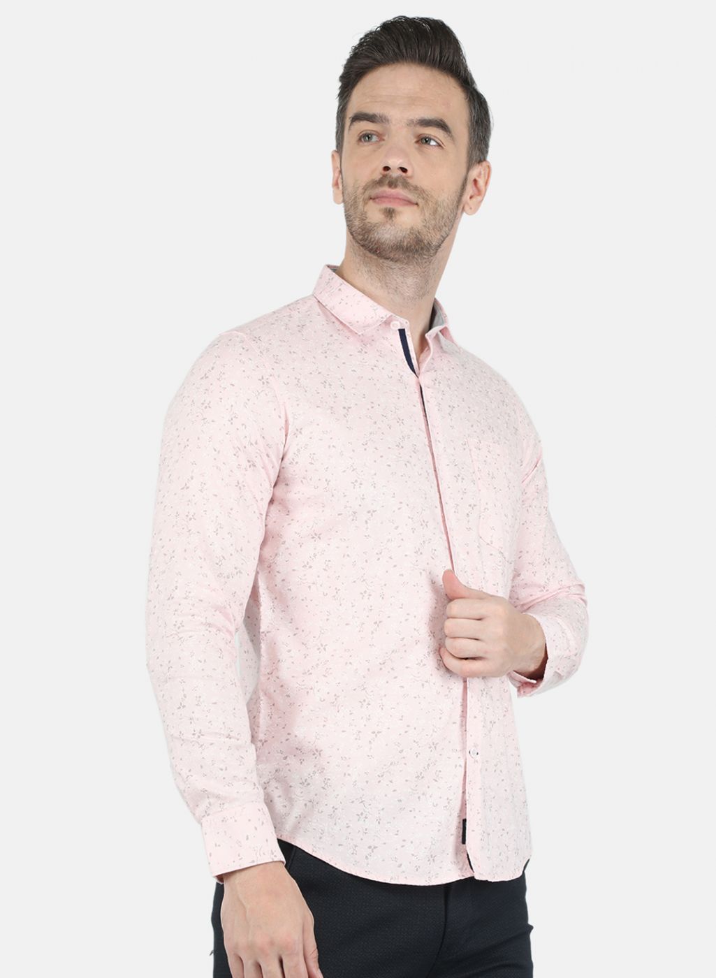 Men Pink Printed Shirt