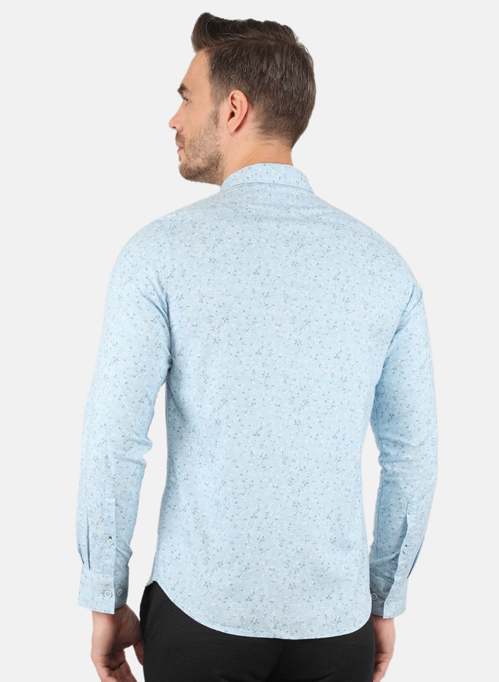 Men Blue Printed Shirt