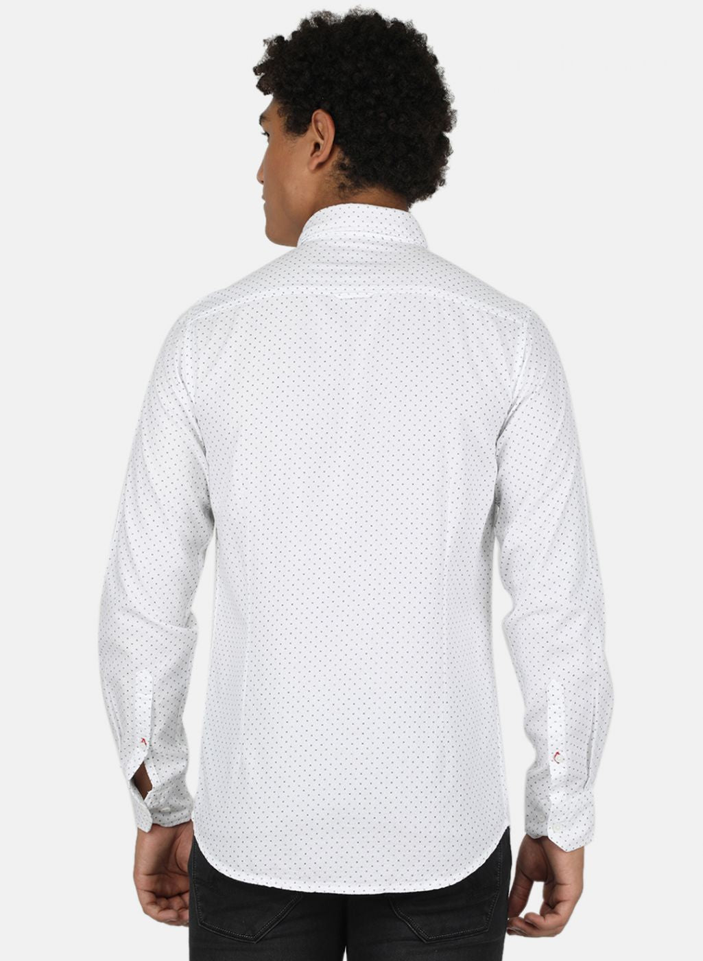 Men White Printed Shirt