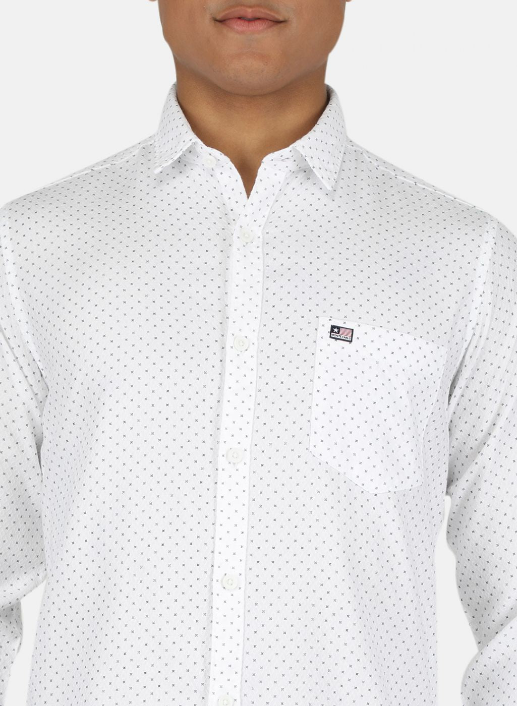 Men White Printed Shirt