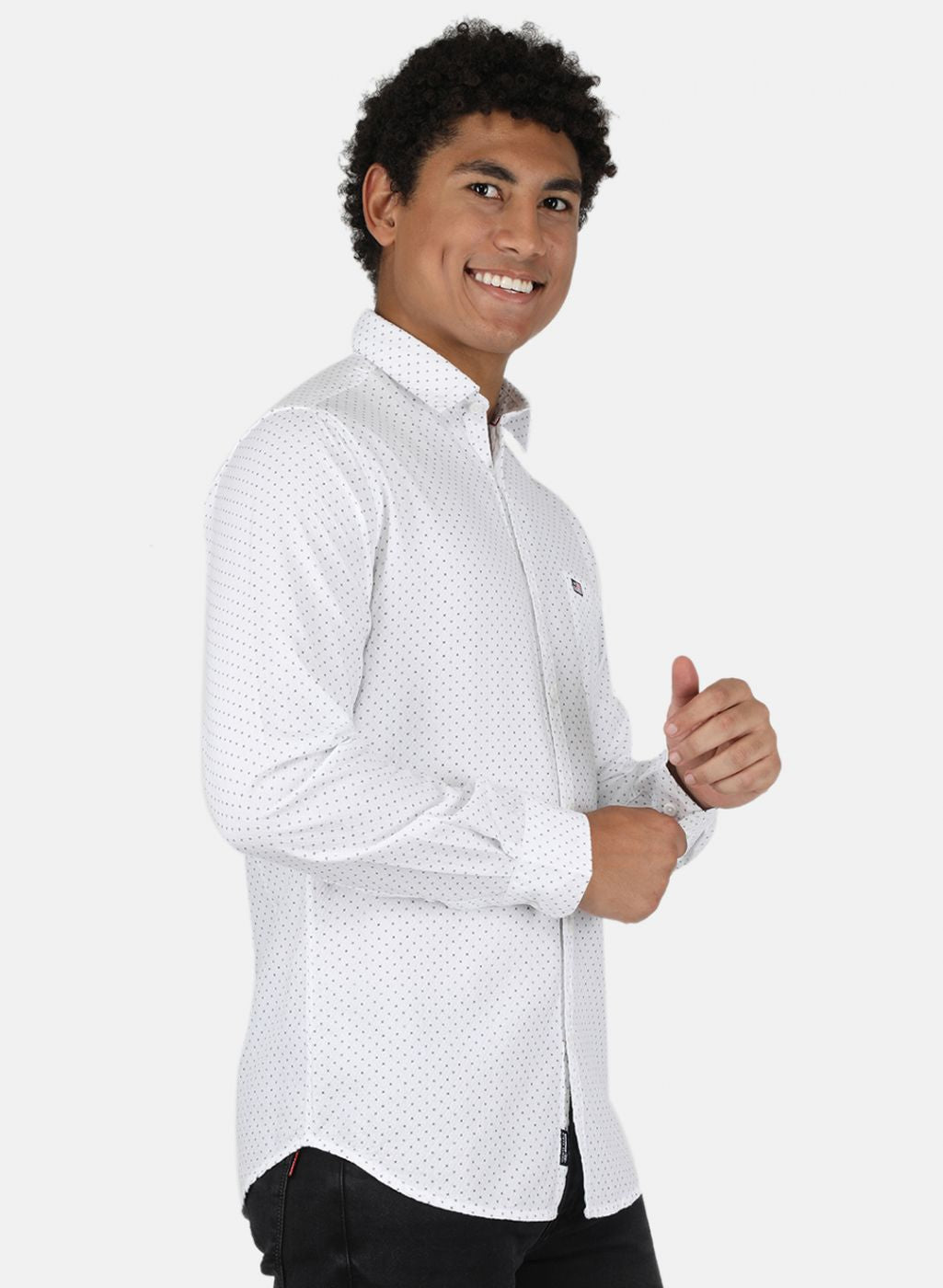 Men White Printed Shirt