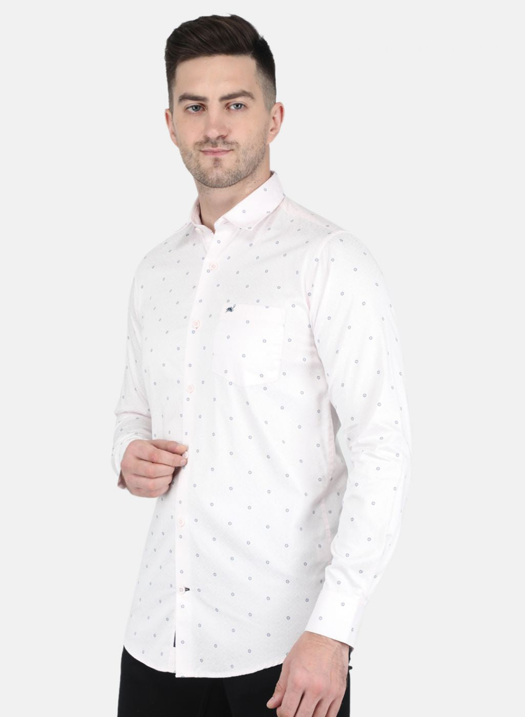 Men Light Pink Printed Shirt