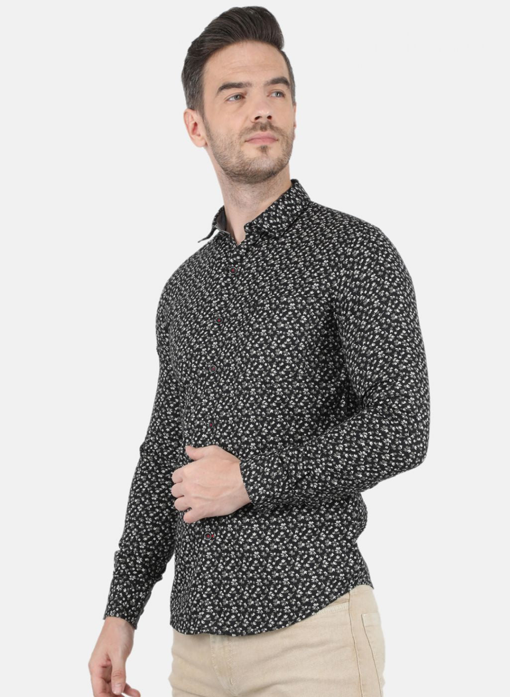 Men Black Printed Shirt