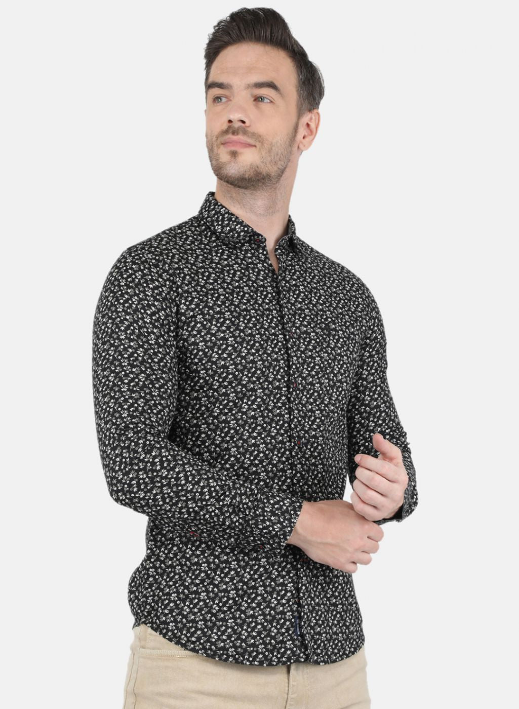 Men Black Printed Shirt