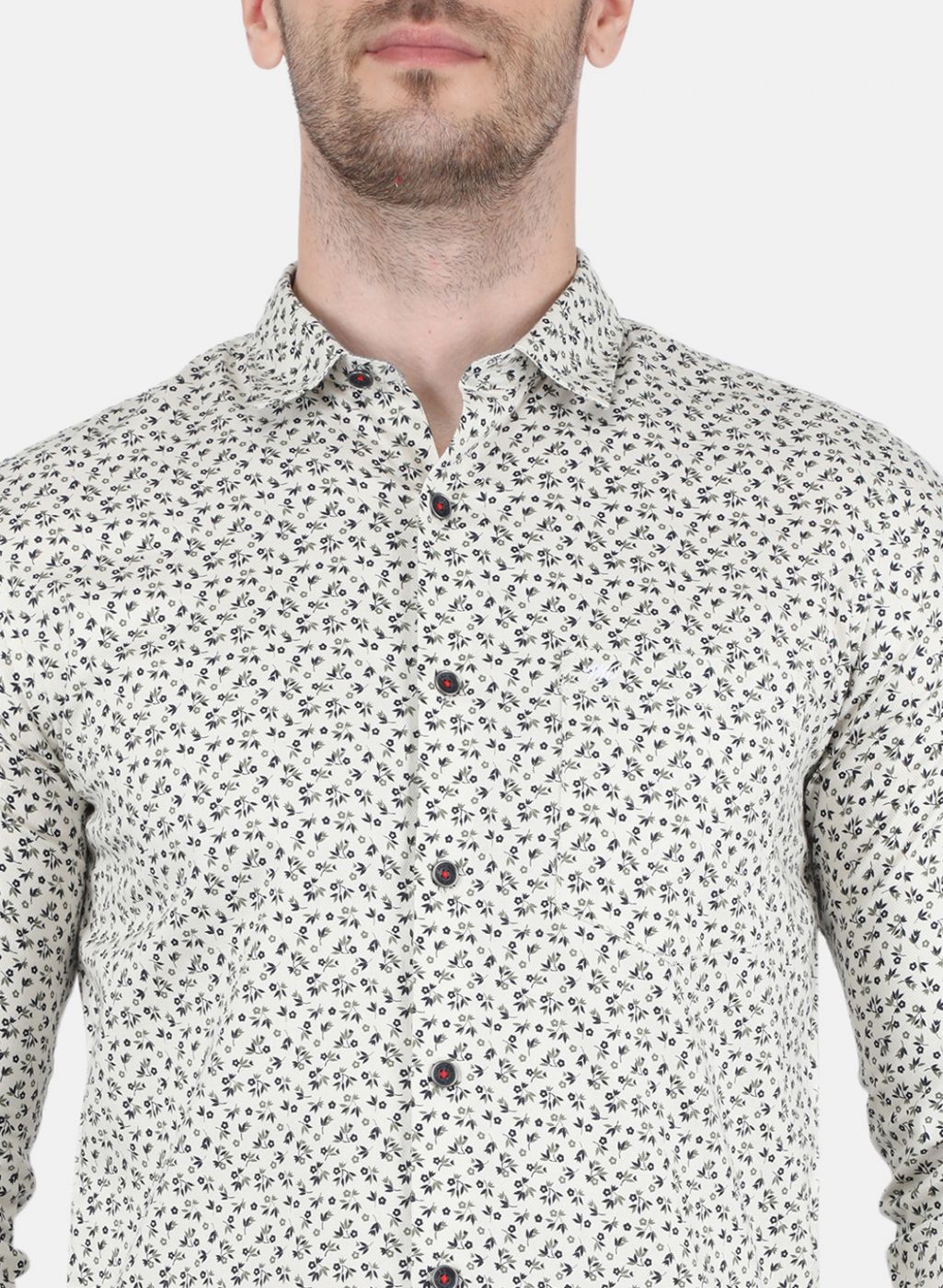 Men Beige Printed Shirt